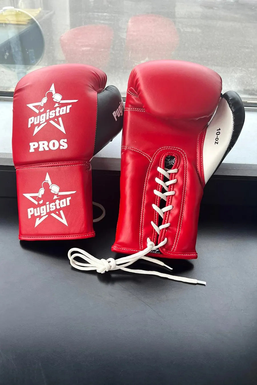 Paire de gants pros cuir à lacets Pugistar