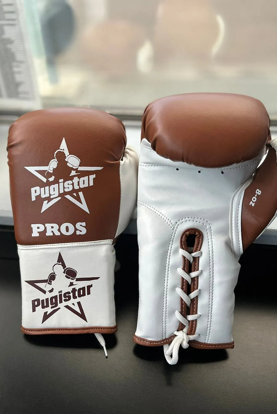 Paire de gants pros cuir à lacets Pugistar