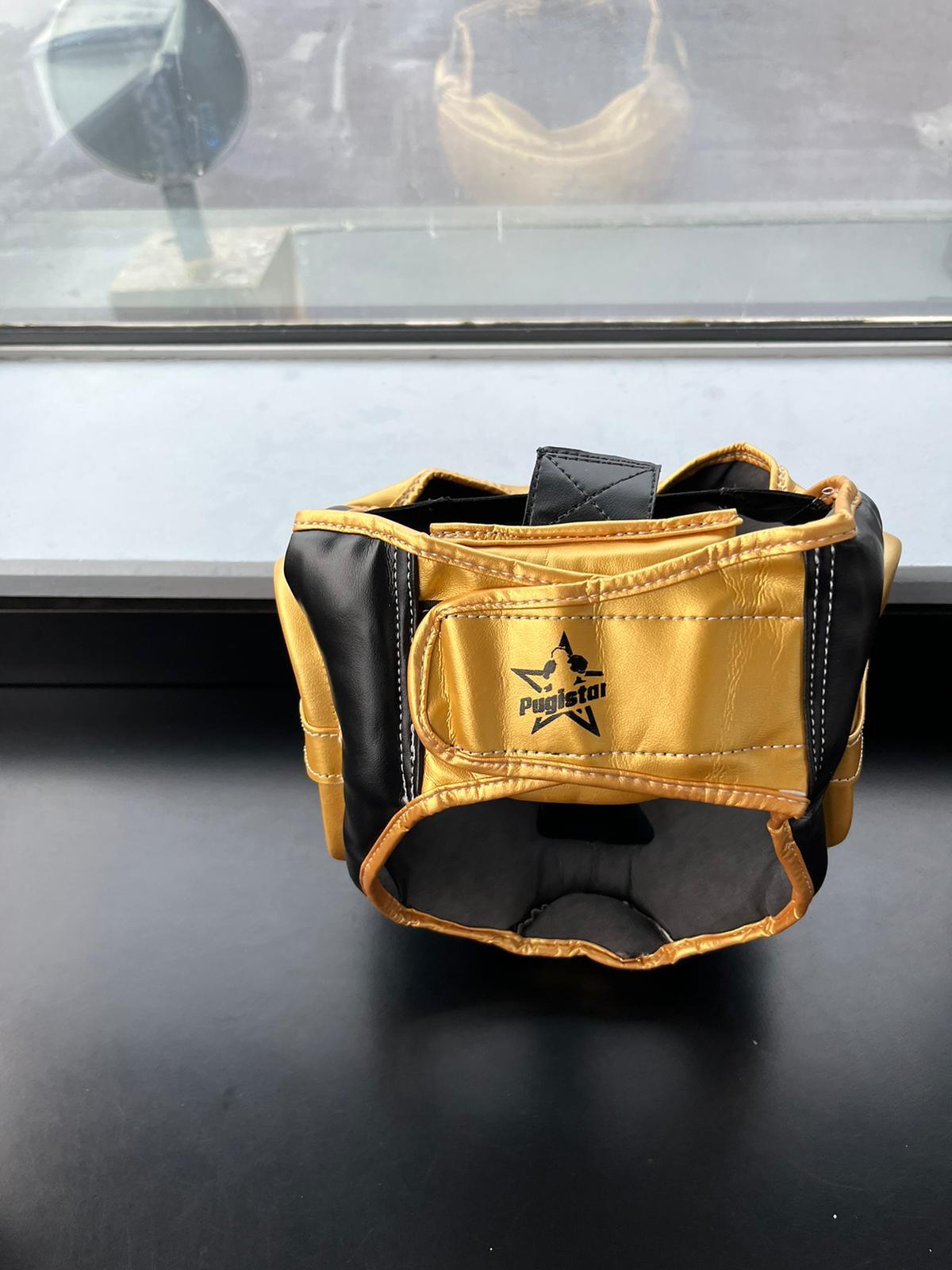 Casque synthétique logo & texte Pugistar