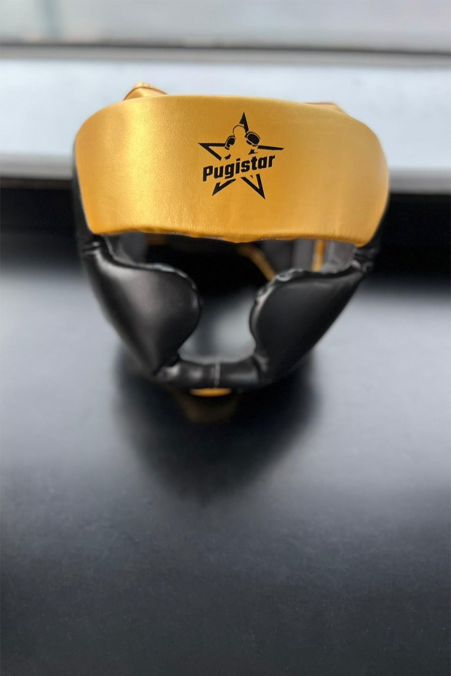 Casque synthétique logo & texte Pugistar