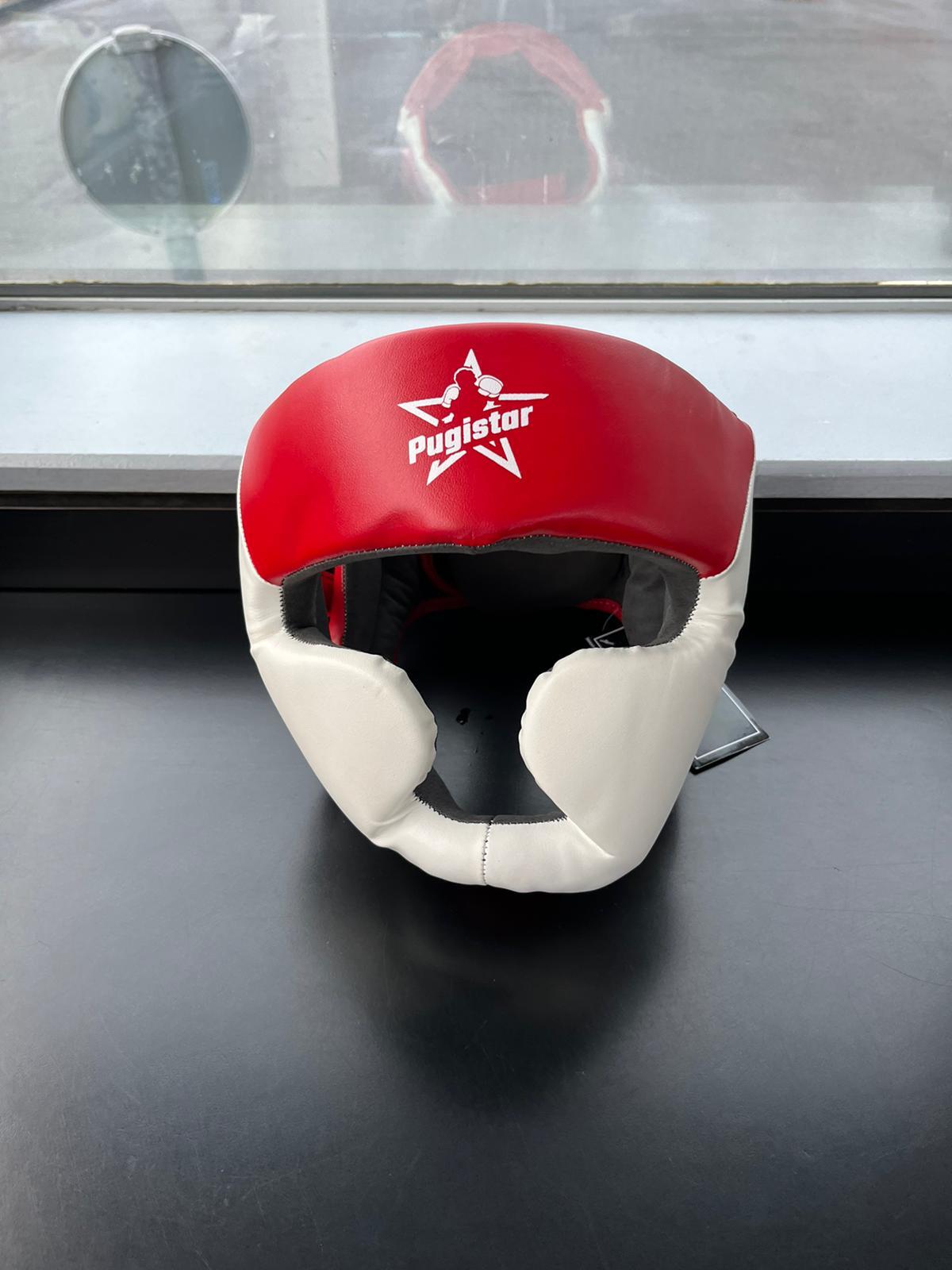 Casque synthétique logo & texte Pugistar