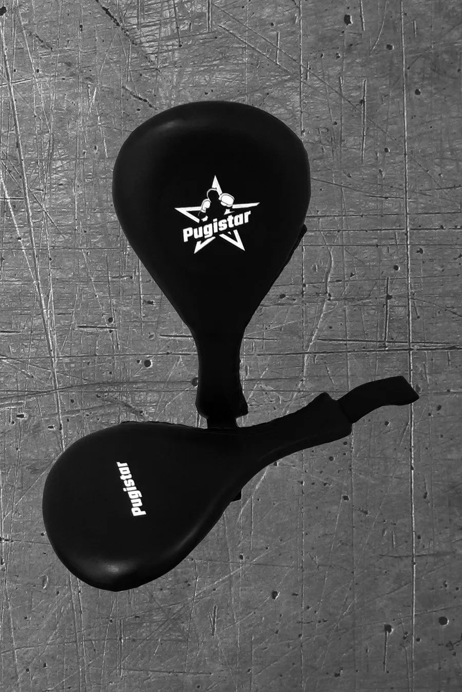 Paire de raquettes de frappe cuir noires Pugistar