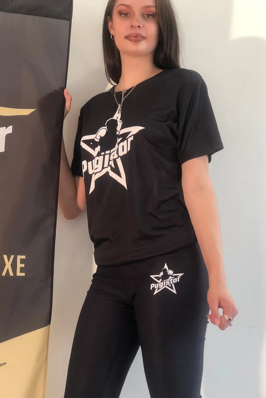 Ensemble t-shirt + legging femme noir Pugistar