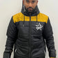 Doudoune capuche noire et jaune Pugistar
