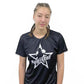 T-shirt femme noir logo Pugistar noir