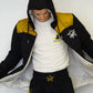 Doudoune capuche noire et jaune Pugistar